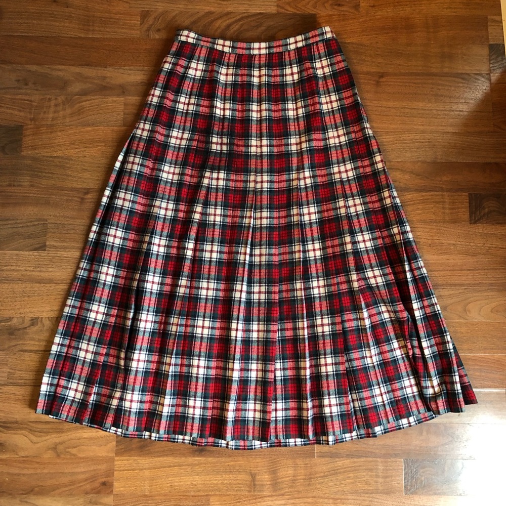 Pendleton Macduff Tartan Wool Red Plaid Skirt 14T